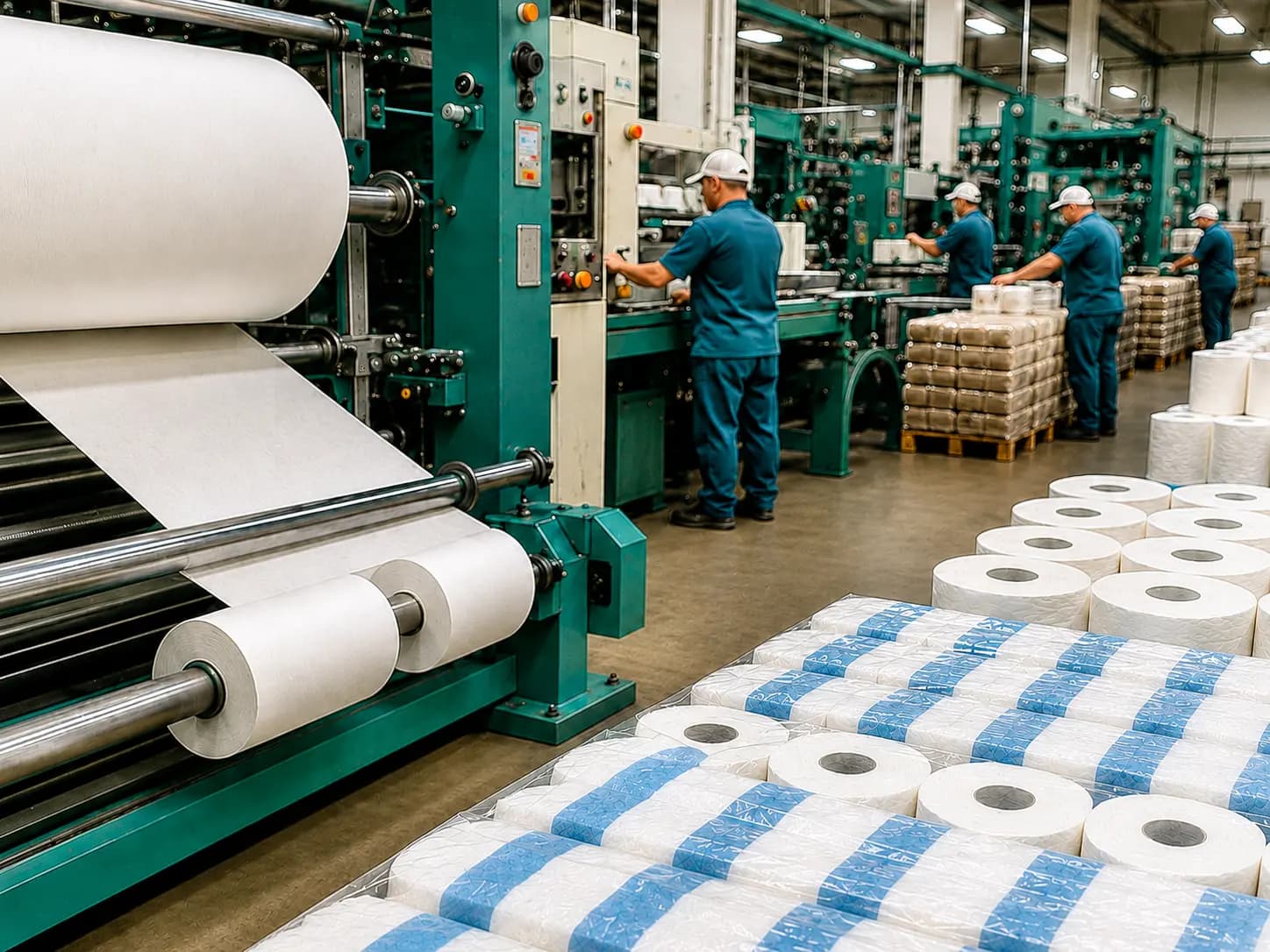 A Direct team member inspecting a finished iron at an appliance factory
