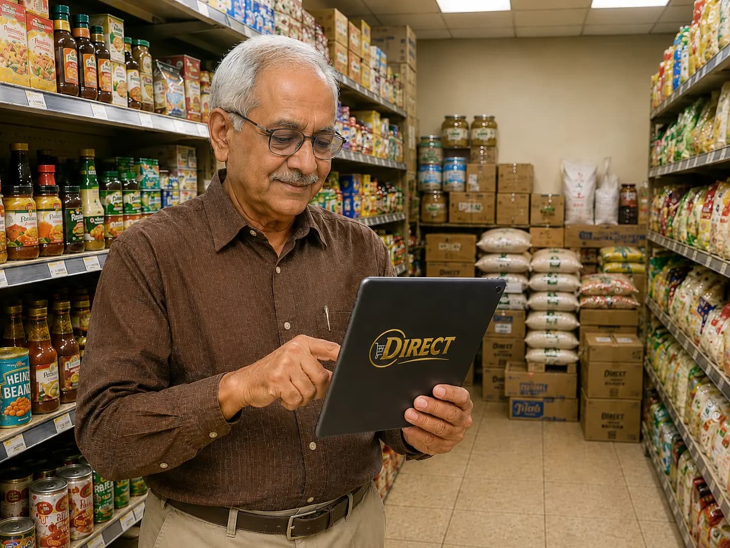 -A Direct team member outside the Direct food distribution depot